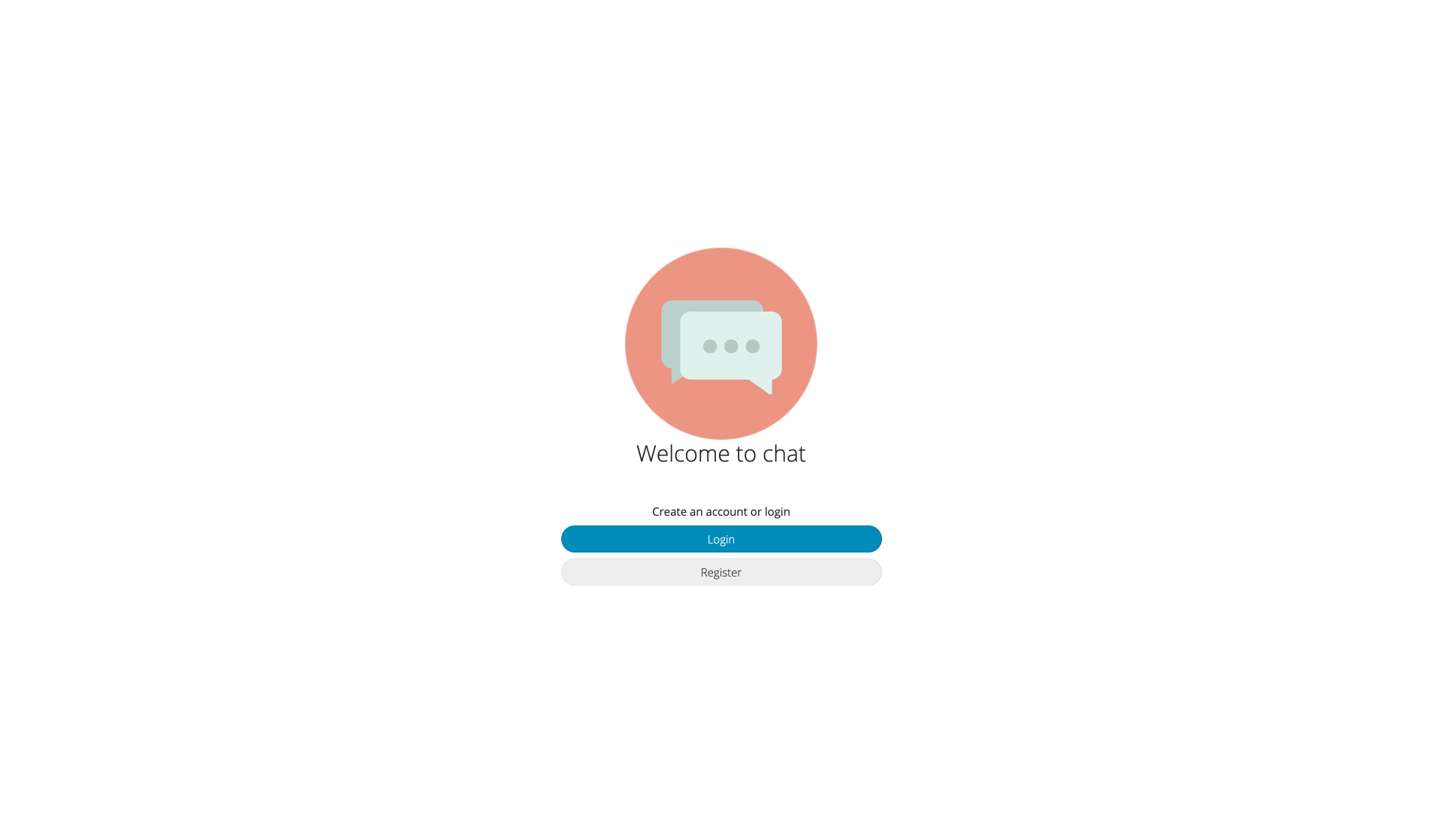 screenshot of node chat website